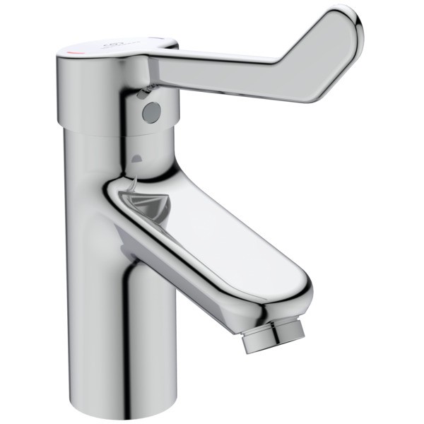 Ideal Standard WT-Armatur CERAPLUS 2,m.Klinikhebel, o.Ablgarn., Ausld. 112mm, Chrom, BC098AA