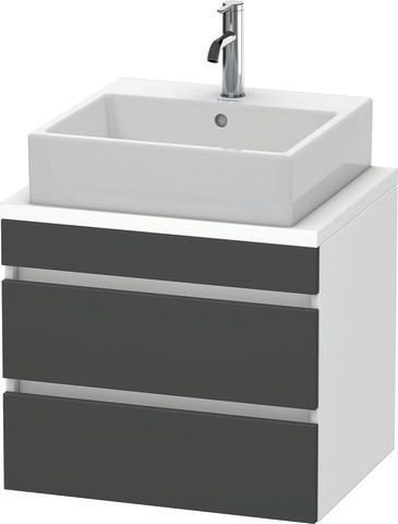 Duravit DuraStyle Konsolenwaschtischunterbau wandhängend Graphit & Weiß Matt 600x478x512 mm - DS5305