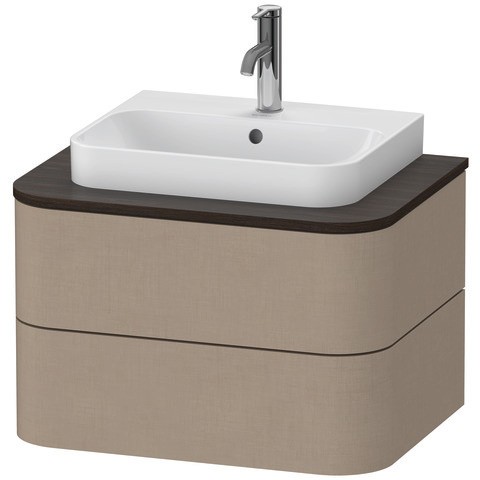 Duravit Happy D.2 Plus Konsolenwaschtischunterbau wandhängend Leinen Matt 650x480x408 mm - HP4960075
