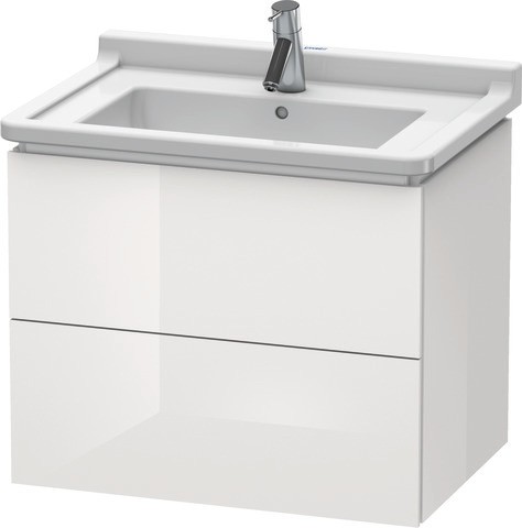Duravit L-Cube Waschtischunterbau wandhängend Weiß Hochglanz 670x469x558 mm - LC626408585
