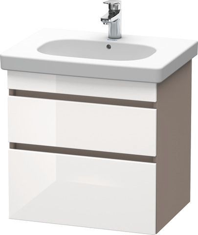 Duravit DuraStyle Waschtischunterbau wandhängend Weiß & Basalt Hochglanz & Matt 600x453x610 mm - DS6