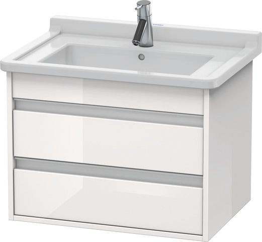 Duravit Ketho Waschtischunterbau wandhängend Weiß Hochglanz 650x455x480 mm - KT664302222