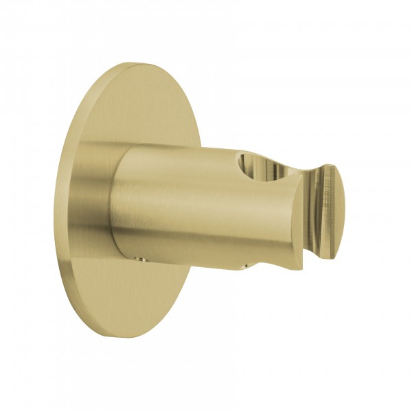 Herzbach spa ix pvd Wandhalter rund rosette 70 rund brass, Brass Steel, 21.994100.1.41