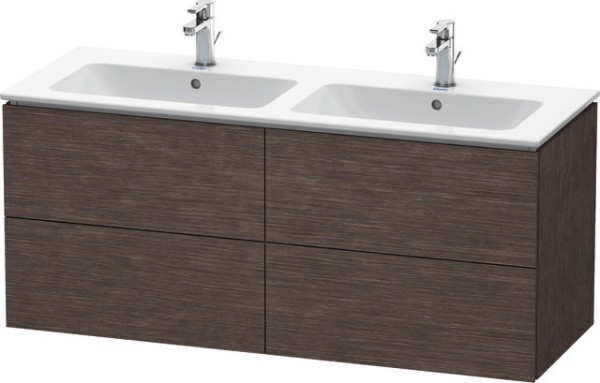 Duravit L-Cube Waschtischunterbau wandhängend Eiche dunkel gebürstet Matt 1290x481x550 mm - LC625907