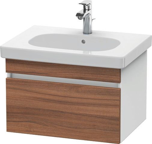 Duravit DuraStyle Waschtischunterbau wandhängend Nussbaum & Weiß Matt 600x453x398 mm - DS638307918