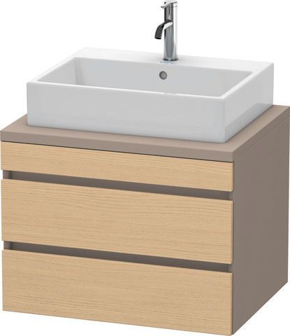 Duravit DuraStyle Konsolenwaschtischunterbau wandhängend Natur Eiche & Basalt Matt 700x548x512 mm -