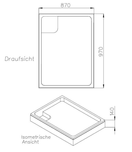 Neuesbad Wannenträger für Laufen Platina 100x90x2,5