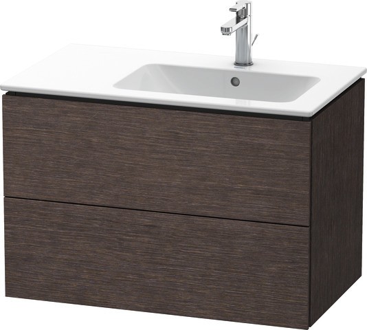 Duravit L-Cube Waschtischunterbau wandhängend Eiche dunkel gebürstet Matt 820x481x550 mm - LC6292072