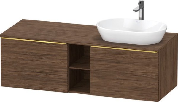 Duravit D-Neo Konsolenwaschtischunterbau wandhängend Nussbaum dunkel Matt 1400x550x459 mm - DE4950R3