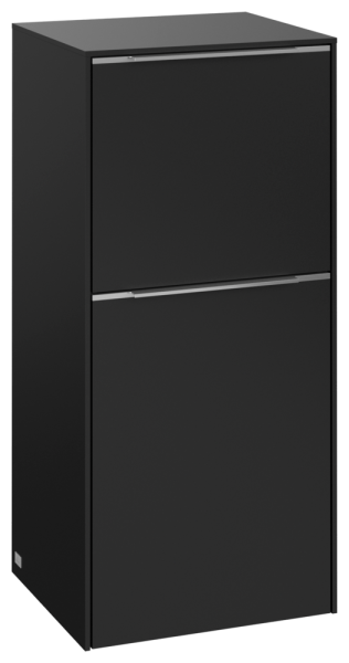 Villeroy & Boch Subway 3.0 Seitenschrank, 1 Auszug, 1 Tür, 400 x 860 x 346,5 mm, Volcano Black / Vol