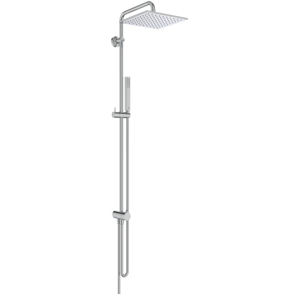 Ideal Standard Duschsystem Ceratwist T25 M ohne Armatur Stick-HB und eckige Kopfbrause Chrom, BE207A