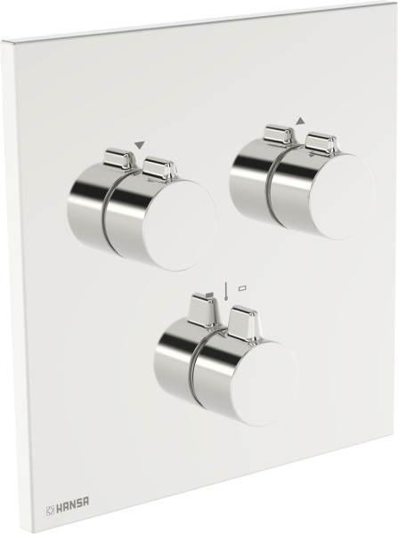 Hansa FM-Set f. zwei Abgänge HANSAEASYMIX, 8872 Rosette eckig verchromt, 88729062