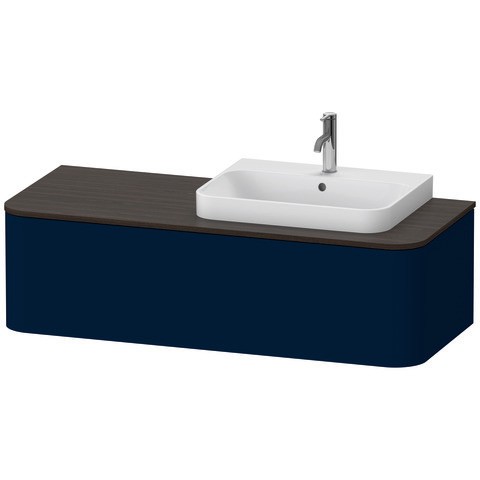 Duravit Happy D.2 Plus Konsolenwaschtischunterbau wandhängend Nachtblau Seidenmatt 1300x550x354 mm -