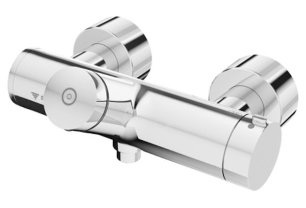 Schell Aufputz-Duscharmatur VITUS VD-SC-T/u Selbstschl.,Therm.,man.TD,Anschl.un.,chr, 016150699