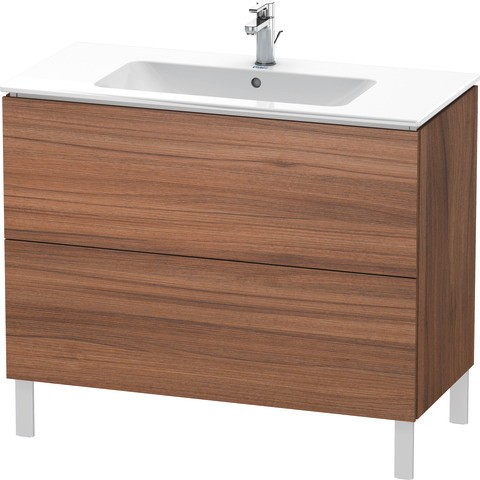 Duravit L-Cube Waschtischunterbau bodenstehend Nussbaum Matt 1020x481x704 mm - LC662707979