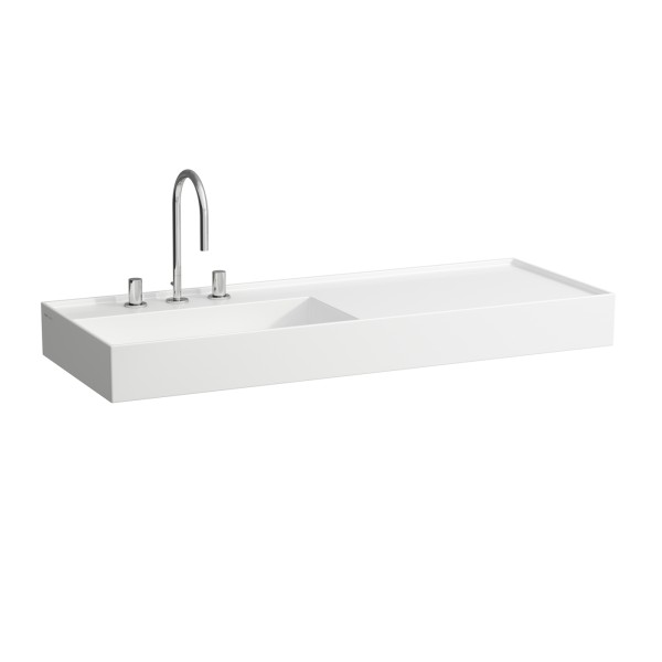 LAUFEN Waschtisch Kartell · LAUFEN 1200x460, weiß mit LCC, Ablage rechts, 81333.2, 8133324001581