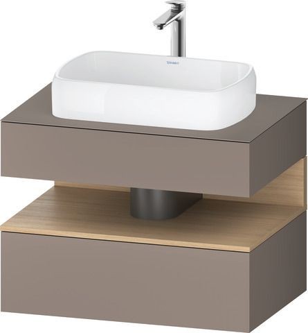 Duravit Qatego Konsolenwaschtischunterbau wandhängend Basalt Matt 800x550x600 mm - QA4730030430010