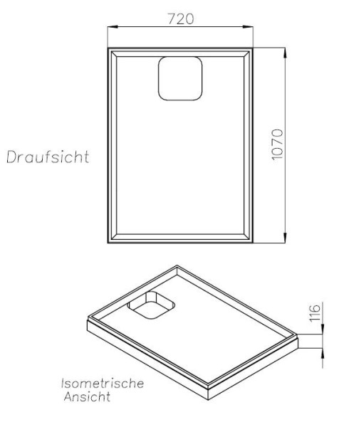 Neuesbad Wannenträger für Kaldewei Cayonoplan SF 750x1100x18