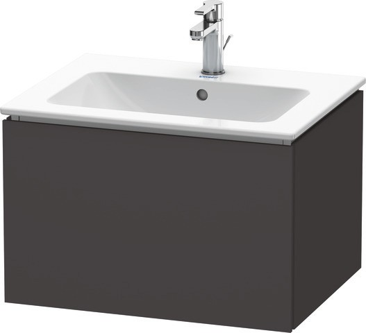 Duravit L-Cube Waschtischunterbau wandhängend Graphit Supermatt 620x481x400 mm - LC6140080800E00