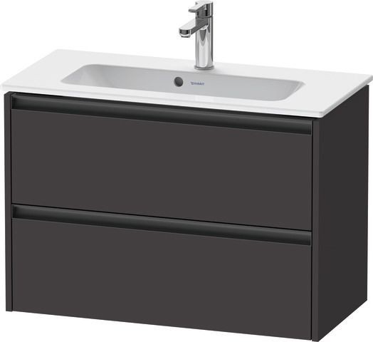 Duravit Ketho.2 Waschtischunterbau wandhängend Graphit Supermatt 810x390x549 mm - K25256080800000