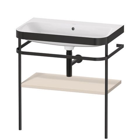 Duravit Happy D.2 Plus c-bonded Set mit Metallkonsole Taupe Supermatt 775x490x850 mm - HP4737N8383