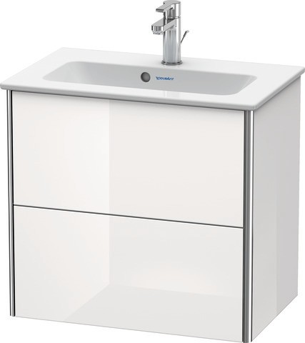 Duravit XSquare Waschtischunterbau wandhängend Nachtblau Seidenmatt 610x388x560 mm - XS416509898