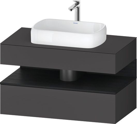 Duravit Qatego Konsolenwaschtischunterbau wandhängend Graphit Matt 1000x550x600 mm - QA4731016490010
