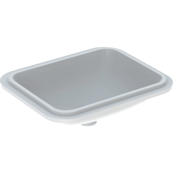 Geberit VariForm Unterbau-Waschtisch, rechteckig 53x44cm, ohne Hahnloch, ohne Überlauf, KeraTect, 50