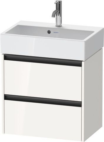 Duravit Ketho.2 Waschtischunterbau wandhängend Weiß Hochglanz 584x390x549 mm - K25273022220000