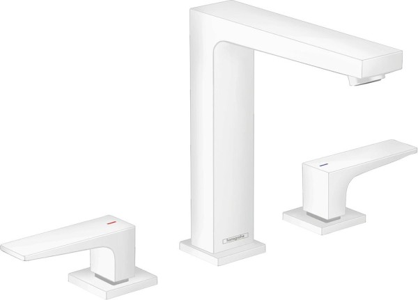 Hansgrohe 3-Loch Waschtischarmatur 160 Metropol mattweiss, 32515700