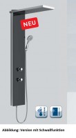 HSK Duschpaneel Lavida HSK Duschpaneel Lavida Plus, B: 250, H: 2158, T: 86 mm, Korpus: Edelstahl, Front: Glas schwarz