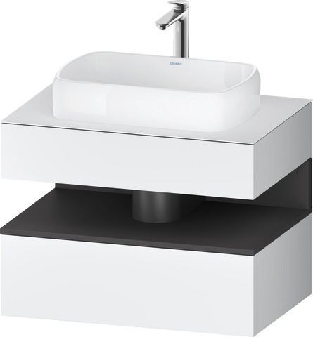 Duravit Qatego Konsolenwaschtischunterbau wandhängend Weiß Matt 800x550x600 mm - QA4730049180000