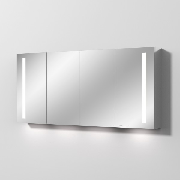 Sanipa Reflection Aluminium-Spiegelschrank ALEX 160 mit LED-Beleuchtung, AU4209Z