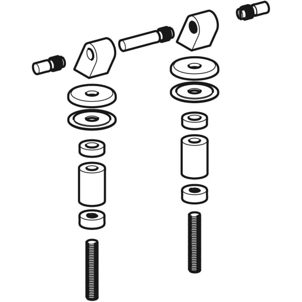 Geberit Scharniere 597146 verchromt (1 Paar)
