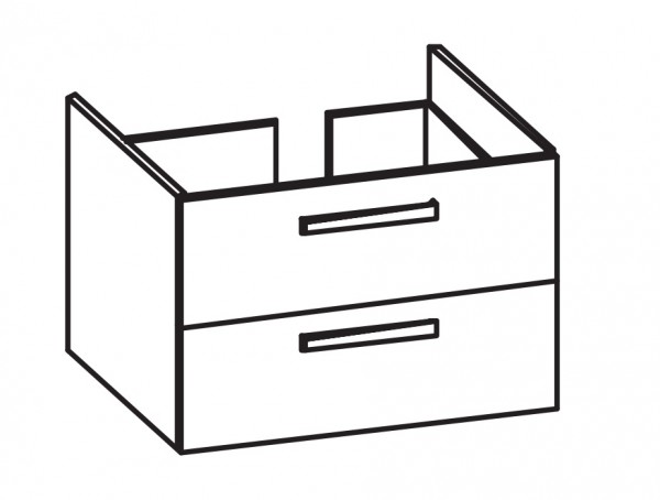 Artiqua 413 Waschtischunterschrank für Acanto 500630 Quarzgrau Hochglanz Select, 413-WU2L-K165-7162-