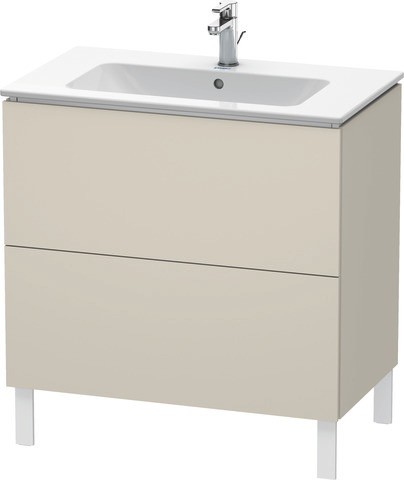 Duravit L-Cube Waschtischunterbau bodenstehend Taupe Matt 820x481x704 mm - LC662609191