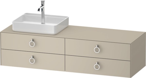 Duravit White Tulip Konsolenwaschtischunterbau wandhängend Taupe Seidenmatt 1600x550x408 mm - WT4995
