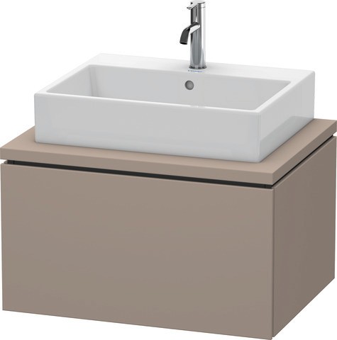 Duravit L-Cube Konsolenwaschtischunterbau wandhängend Basalt Matt 720x547x400 mm - LC581104343