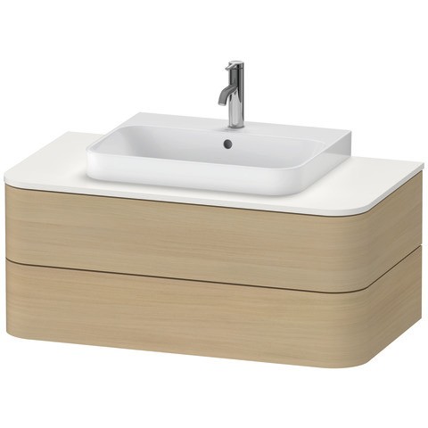Duravit Happy D.2 Plus Konsolenwaschtischunterbau wandhängend Mediterrane Eiche Matt 1000x550x408 mm