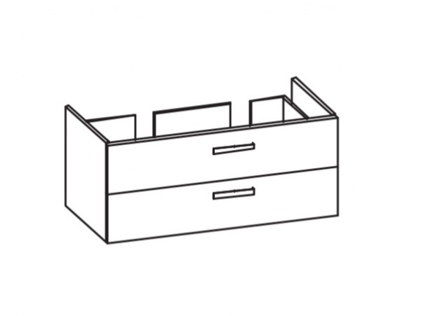 Artiqua 412 Waschtischunterschrank für Softmood T0067, Sanremo Eiche quer NB, 412-WU2L-I65-7144-428