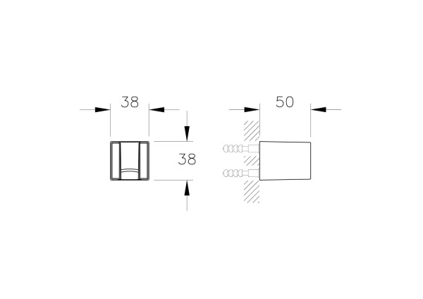 VitrA Universal Square Wandhalter für Handbrause Schwarz Matt,A4593336