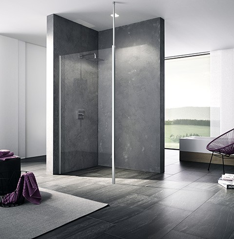 Kermi Walk-In XB WDR 1600x2000, silber hochglanz, ESG klar mit KermiClean, XBWDR16020VPK