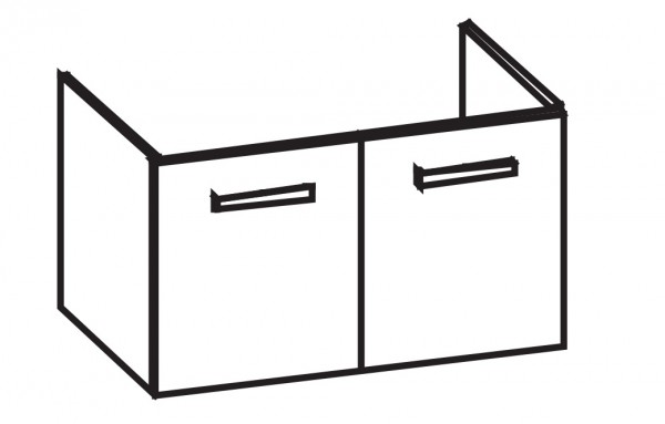 Artiqua 413 Waschtischunterschrank für Icon 124090, 124093, 124190, 124195 Anthrazit Hochglanz, 413-