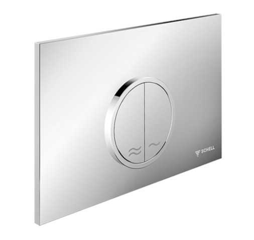 Schell WC-Betätigungsplatte CIRCUM Zweimengenspülung, chrom, 031190699