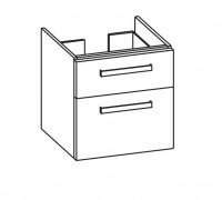 Preview: Artiqua 413 Preview: Artiqua 413 Waschtischunterschrank für Renova Plan 222255, 222258 Stahlgrau, 413-WU2L-3-K51-7142-88