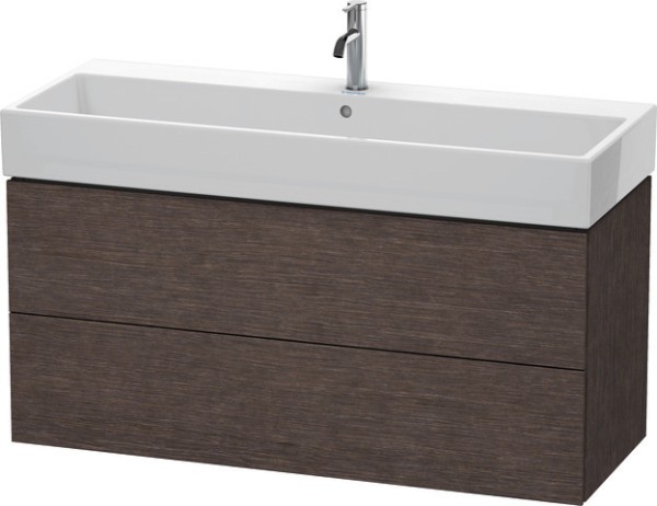 Duravit L-Cube Waschtischunterbau wandhängend Eiche dunkel gebürstet Matt 1184x459x544 mm - LC627907