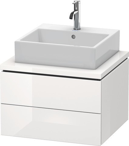 Duravit L-Cube Konsolenwaschtischunterbau wandhängend Weiß Hochglanz 620x547x400 mm - LC581508585