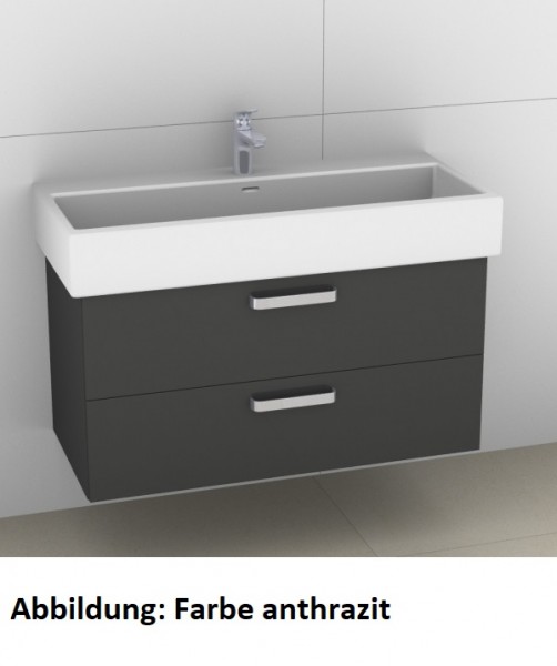 Artiqua 415 Waschtischunterschrank für Living City 818437 Weiß Hochglanz Select, 415-WU2L-L11-7160-1