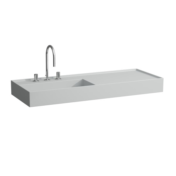 LAUFEN Waschtisch Kartell · LAUFEN 1200x460, grau matt, Ablage rechts, 81333.2, 8133327591111