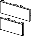 TECEsquare Glas Tasten Optik Edelstahl gebürstet, Ersatz, 9820559